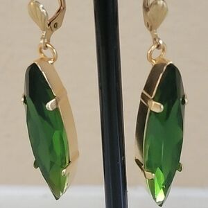 LUSCIOUS Olivine Crystal Drop Earrings - Women Jewelry